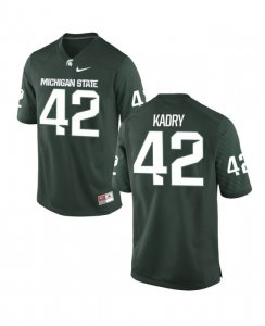 Men's Michigan State Spartans NCAA #42 Hussien Kadry Green Authentic Nike Stitched College Football Jersey KR32X76YO